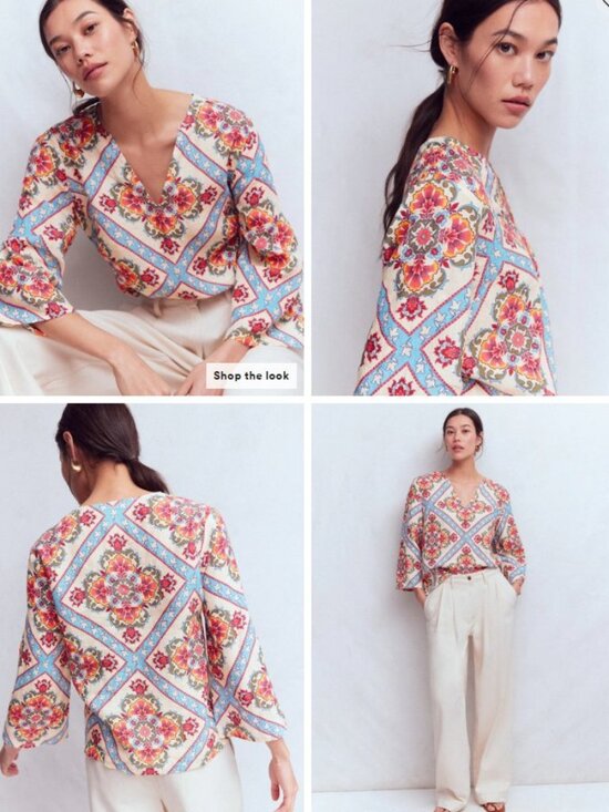 Boden Tops - Boden Linen Top Cleo Size L - Only wore once